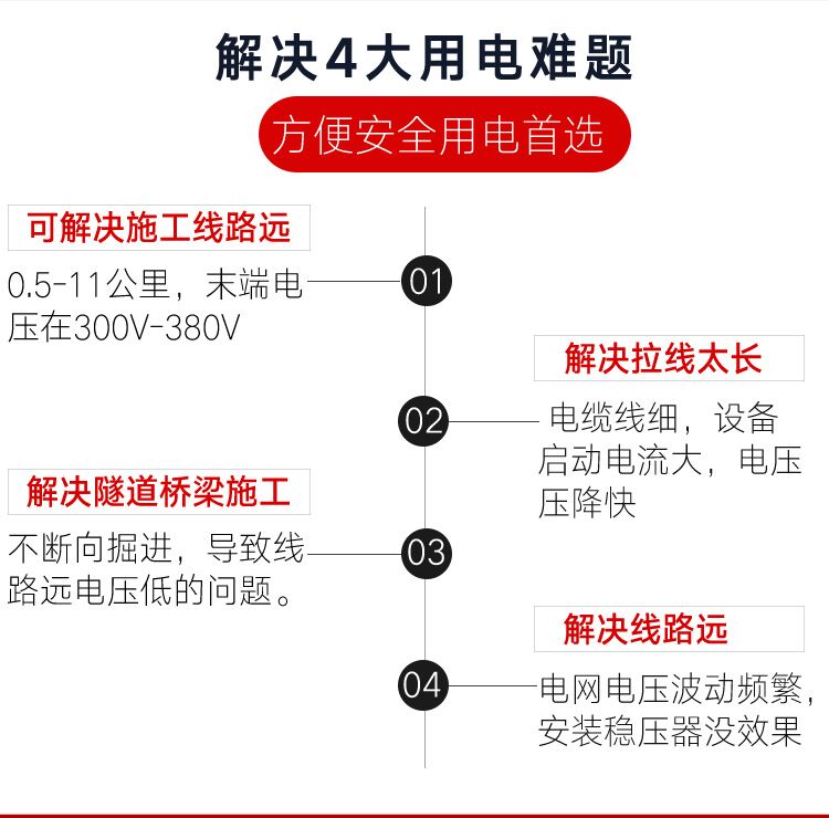 隧道施工升壓降壓器，解決4大用電難題